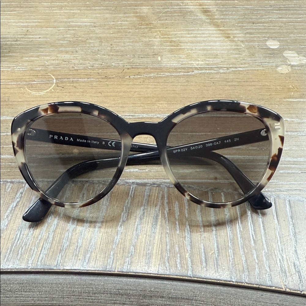 Prada black and grey Tortoise Women's Sunglasses